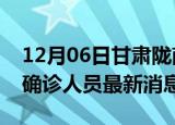 12月06日甘肃陇南疫情动态实时及陇南疫情确诊人员最新消息
