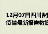 12月07日四川资阳疫情最新数据消息及资阳疫情最新报告数据