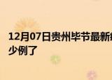 12月07日贵州毕节最新疫情确诊人数及毕节疫情患者累计多少例了