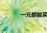 一元都能买啥（一元能买啥）
