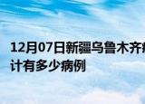 12月07日新疆乌鲁木齐疫情最新状况今天及乌鲁木齐疫情累计有多少病例