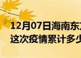 12月07日海南东方疫情消息实时数据及东方这次疫情累计多少例