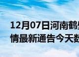 12月07日河南鹤壁疫情今天多少例及鹤壁疫情最新通告今天数据