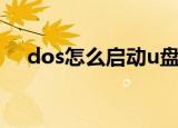 dos怎么启动u盘（u盘制作dos启动盘）