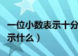 一位小数表示十分之几是对的吗（一位小数表示什么）
