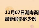 12月07日湖南衡阳疫情最新动态及衡阳疫情最新确诊多少例