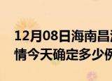 12月08日海南昌江疫情最新通报表及昌江疫情今天确定多少例了