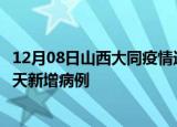 12月08日山西大同疫情近期数据今天及大同疫情最新消息今天新增病例