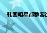 韩国明星都整容过吗（韩国明星都整容）