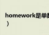 homework是单数复数（homework的复数）