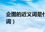 企图的近义词是什么 标准答案（企图的近义词）