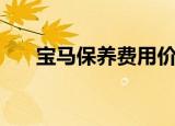 宝马保养费用价格表（宝马保养费用）