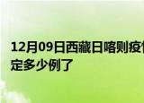 12月09日西藏日喀则疫情新增病例详情及日喀则疫情今天确定多少例了