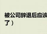 被公司辞退后应该怎么做（被辞退后把同事删了）