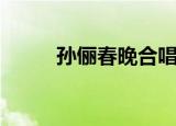 孙俪春晚合唱（孙俪春晚唱的歌）