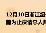 12月10日浙江绍兴疫情最新确诊数及绍兴目前为止疫情总人数