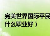 完美世界国际平民职业选择（完美世界国际版什么职业好）