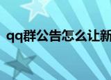 qq群公告怎么让新成员也看到（qq群公告）