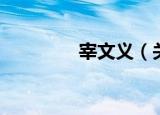 宰文义（关于宰文义介绍）
