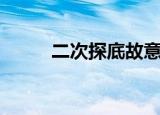 二次探底故意破新低（二次探底）