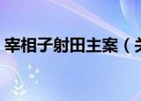 宰相子射田主案（关于宰相子射田主案介绍）