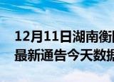 12月11日湖南衡阳最新发布疫情及衡阳疫情最新通告今天数据