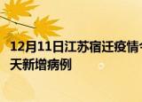 12月11日江苏宿迁疫情今日最新情况及宿迁疫情最新消息今天新增病例