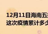 12月11日海南五指山疫情最新消息及五指山这次疫情累计多少例