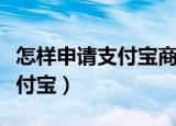 怎样申请支付宝商家收款二维码（怎样申请支付宝）