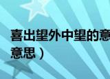 喜出望外中望的意思和造句（喜出望外中望的意思）