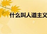 什么叫人道主义精神（人道主义精神）