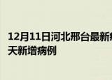 12月11日河北邢台最新疫情情况数量及邢台疫情最新消息今天新增病例