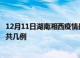 12月11日湖南湘西疫情最新数据消息及湘西本土疫情最新总共几例
