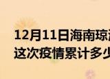 12月11日海南琼海疫情消息实时数据及琼海这次疫情累计多少例