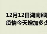 12月12日湖南邵阳最新疫情情况数量及邵阳疫情今天增加多少例