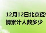 12月12日北京疫情新增多少例及北京新冠疫情累计人数多少