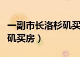 一副市长洛杉矶买房（副市长瞒着组织在洛杉矶买房）