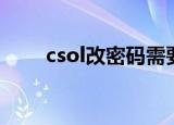 csol改密码需要什么（csol改密码）