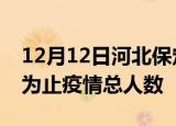 12月12日河北保定疫情动态实时及保定目前为止疫情总人数