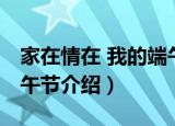家在情在 我的端午节（关于家在情在 我的端午节介绍）