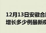 12月13日安徽合肥最新疫情状况及合肥今天增长多少例最新疫情