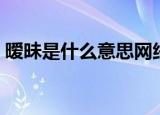 暧昧是什么意思网络用语（暧昧是什么意思）