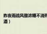 昨夜雨疏风骤浓睡不消残酒全文（昨夜雨疏风骤 浓睡不消残酒）