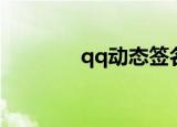 qq动态签名（qq动态签名）