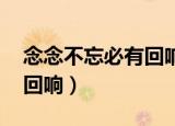 念念不忘必有回响全文阅读（念念不忘 必有回响）