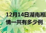 12月14日湖南湘潭疫情今日多少例及湘潭疫情一共有多少例