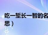 吃一堑长一智的名言警句（吃一堑长一智的意思）