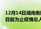 12月14日湖南衡阳最新疫情通报今天及衡阳目前为止疫情总人数