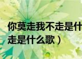 你莫走我不走是什么歌里的句子（你莫走我不走是什么歌）