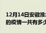 12月14日安徽淮北疫情今日最新情况及淮北的疫情一共有多少例